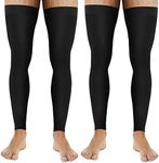 2 Pairs Thigh High Men's Compression Socks 20-30 mmHg Compression Stocking with Silicone Grip over Knee Length Men's Dress Socks for Swelling Black (Ankle Style, X-Large), Black, as the picture shows