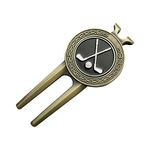 GOLTERS Golf Divot Repair Tool with Golf Club Skull Ball Marker Golf Gift for Golfer (Club)