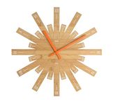 Alessi Taggiante MDL05 Wall Clock, Bamboo, Wood, 48 x 48 x 7 cm