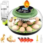 APODESS Egg Incubator for Hatching Eggs, 18 Egg Incubator with Temperature Control, Humidity Display, Auto Egg Turner, Egg Candler, 2 Size Egg Trays, Digital Incubator for Chicken, Quail (18 Eggs)
