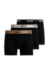 BOSS Mens Pack Boxer Shorts Black/Black/Black M