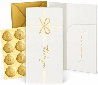 12 PCS Money Envelopes for Cash, Gold Foil Gift Card Holders,3.5" x 7"