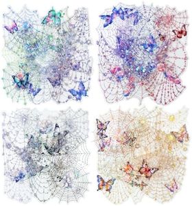 MiyouLuna 40Pcs Gothic Spider PET Stickers, Fantasy Stickers for Scrapbooking, DIY Crafts, Journaling Supplies & Junk Journal Ephemera