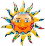 Okuna Outpost Metal Sun Outdoor Wall Décor for Patio or Garden (12 Inches)