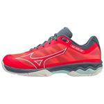 Mizuno Unisex Wave Exceed Light AC Tennis Shoe, Fiery Coral 2/White/China Blue, 5.5 UK