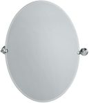 Gatco 4329LG Tiara Large Oval Wall Mirror, Chrome