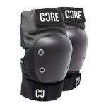 Core Protection Street Elbow Pads Suitable for Kids, Teens & Adults Elbow Protection for Skateboarding, Scooters & Skating Adjustable Pads Black/Grey - Medium