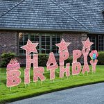 Jetec 18 Pieces Happy Birthday Yard