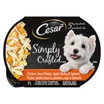 Cesar Simply Crafted Adult Wet Dog Food Chicken, Sweet Potato, Apple, Barley & Spinach, 37g Pack of 10