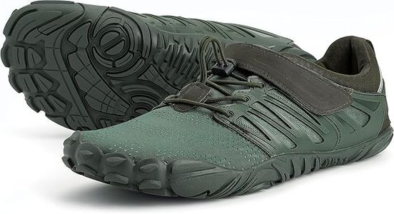 Joomra Women's Trail Running Barefoot Shoes | Wide Toe Box Minimalist Sneakers | Zero Drop, W30 | Army Green, 6.5-7
