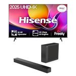 Hisense TV & Soundbar Bundle: 58E6QTUK 4K TV plus the HS2100 Soundbar – stylish design with clear visuals and powerful audio