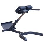 Body-Solid (GHYP345B) 45 Degree Hyperextension Bench - Adjustable Back & Abdominal Exercise Machine with Thick Support Pads for Home and Commercial Gym, Black