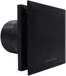 Airflow® QT100 T Black Bathroom Extractor Fan – German Engineered, QuietMark Certified, Ultra Quiet 25 dB, Energy Efficient, Auto Start & Adjustable Timer, 2-Speed Operation, IP45, 3-Year Warranty