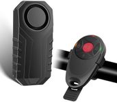 USUPERINK Bike Alarm with Remote, 113dB Bike Alarm, Ebike Alarm with Remote for Motorcycle Moped Scooter IP65 Waterproof Adjustable Volume Sensitivity Universal Remote Strap for All Handlebar Sizes