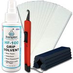 Brampton Premium Golf Grip Kit for Golf Club Regripping - 15 Premium 2"x10" Golf Grip Tape Strips, Rubber Vise Clamp, & 4 oz HF-100 Non-Toxic, Non-Flammable, Odorless Golf Club Grip Solvent