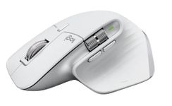 Logitech MX Master 3S for Mac - Wireless Bluetooth Mouse with Ultra-fast Scrolling, Ergo, 8K DPI, Quiet Clicks, Track on Glass, Customisation, USB-C, Apple, iPad - Pale Grey