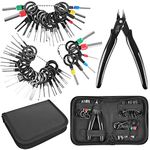 Terminal Removal Tool Kit, 45 Pcs Terminal Removal Extractor Set with Wire Cutter, Depinning Pin Release Ejector Electrical Wire Connector for Car Auto Household Devices