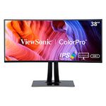 ViewSonic VP3881 38-inch WQHD+ IPS Curved Professional Monitor with 100% sRGB, Delta E<2, Hardware Calibration, HDR10 support, USB Type-C, HDMI, DisplayPort for Graphic Design, Photo & Video Editing