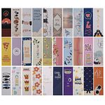 Papboo Designer Bookmarks Set of 30, Design- 1 - Specially Designed for Book, Artcard, Matte Finished,NO Repeat Designs, Multi-Color Bookmark (6 * 2 inches)