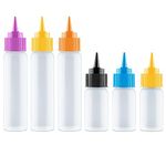 Free Hand Writer Bottles - 6 Squeeze Applicator Bottles: 3 of Each (1 oz. and 2 oz.) - Cookie Decorating Supplies, Cookie Cutters