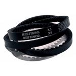 BESTORQ BX64 Cogged V-Belt, Raw Edge X5 EPDM V-Belt, Black, 67" Outside Circumference x .66" Width x .43" Height, Pack of 2