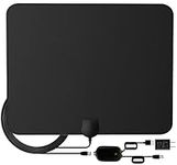 Amplified HDTV Indoor Antenna Long Range Signal Reception Support All Older TV + 16.5 ft Coax Cable