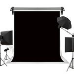 Kate 6ft×9ft/ 1.8m×2.7m Solid Black Backdrop Portrait Background for Photography Studio