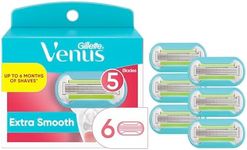 Gillette Venus Extra Smooth Womens Razor Blade Refills, 6 Count, Designed for a Close, Smooth Shave