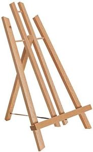 U.S. Art Supply 14" Medium Tabletop Display Easel - Beechwood Artist A-Frame Display Stand, Wooden Easel for Painting, Canvas Stand, (Pack of 1) Classrooms Events Photo Picture Sign Holder