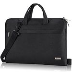 Voova Laptop Bag 17 17.3 inch, Waterproof Laptop Case Sleeve with Shoulder Strap, Large Slim Computer Cover Briefcase for 17-18 Inch MacBook HP Lenovo Acer Asus Dell Laptop, Men Women-Black