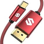 Silkland (2023 Red Limited Edition) USB C to DisplayPort Cable 6.6ft/2M, Thunderbolt 3 to DisplayPort Cable(4K@60Hz, 2K@165Hz) Compatible for MacBook Pro, MacBook Air/iPad Pro 2018, Dell XPS 15