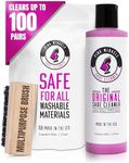Pink Miracle Bottle - Shoe Cleaner - Fabric Cleaner Solution With Free BONUS Brush - Works on Leather, Whites, Nubuck, Golf Shoes, Basketball Shoes, Boots, Sandals, Home and Car Upholstery (4 OZ)