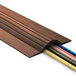 UT Wire 5'Cable Blanket High Capacity Low Profile Cord Cover and Protector, Brown