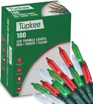 Christmas LED Random Twinkle Lights - 100 LED Red, Green, and Warm White Bulbs - 16 of 100 Lights Twinkle - Indoor Outdoor – 24.75 Feet Light String, Christmas Tree Holiday Decor Twinkling Lights