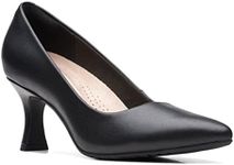 Clarks Collection Women's Kataleyna Gem Pump, Black Leather, 7.5 Medium US