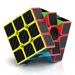 ROXENDA 3X3 Speed Cube, 3X3X3 Fast Cube Super-durable Carbon Fiber Sticker with Vivid Colors (3x3x3)