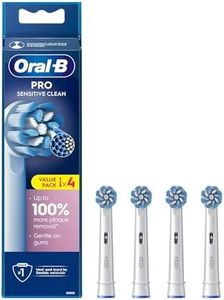 Oral-B Pro Sensitive Clean - Testina per spazzolino elettrico, a forma di X, setole extra morbide per spazzolatura delicata e rimozione della placca, confezione da 4, colore: bianco