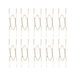 BESTOMZ 10pcs 8 Inch Spring Style Invisible Plate Tray Dish Wire Hanger Holders Wall Decoration (Golden)
