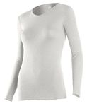 ColdPruf Women's Authentic Dual Long Sleeve Crew Neck Base Layer Top, Winter White, Small