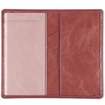 Sanlykate Checkbook Cover for Duplicate Checks with Pen Holder for Women Girls, RFID Blocking PU Leather Standard Register Check Book Case for Top & Side Tear Checks, Free Divider, Wine Red, One Size,
