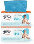 Diaper Genie - Original Easy Roll Refill Cassette, 2 Pack, 2 x 18 Bags Compatible with Diaper Genie Platinum Nappy Pails - Enough for 10 Months