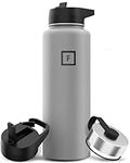 Iron Flask Sports Water Bottle - 1180 ml, 3 Lids (Straw Lid), Vacuum Insulated Stainless Steel, Double Walled, Thermo Mug, Metal Canteen