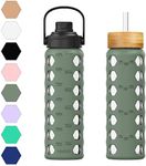 MUKOKO 24oz Glass Water Bottle with