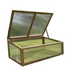 Selections Wooden Framed Polycarbonate Cold Frame Growhouse Mini Greenhouse