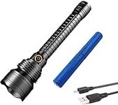 LUXNOVAQ Rechargeable LED Torch,10000 Lumens Handheld Flashlight High Power Tactical Flashlights with 5 Modes Waterproof Torch Lamp for Camping Hiking Emergency