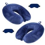 BigPlayer Royal Neck Pillow with Eye Mask for Travel & Comfort, Car Neck Rest - Travel Essential Car Pillow, Flight, and Train Accessory Pillow for Neck Pain Relief & Neck Pillow for Sleeping