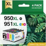 FASTINK 950XL 951XL Combo Pack Compatible for HP 950XL 951XL Ink Cartridge Replacement for HP OfficeJet Pro 8600 8610 8620 8100 8630 8660 8640 8615 76DW 251DW (950 XL 951 XL,Black, CMY)