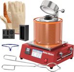 MMasters Electric Melting Furnace 3KG, Digital PID Temperature Control, Metal Melting Tool for Gold, Silver, Copper, Scrap, DIY Casting & Jewelry Making