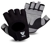 WESTWOOD FOX Weight Lifting Gloves with Wrist Wrap Support,Gym Gloves for Men and Women, Anti Slip, Breathable, Workout Training, Hanging, Pull-Ups, Dumbbell,Cycling (BLACK Without Wrist, M)