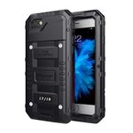 Mitywah for iPhone 7 / iPhone 8 SE 2020 Case Waterproof Shockproof Full Body Protective Cover Built-in Screen Protection Armor Military Grade Defender Heavy Duty Rugged Metal Shell Outdoor, Black